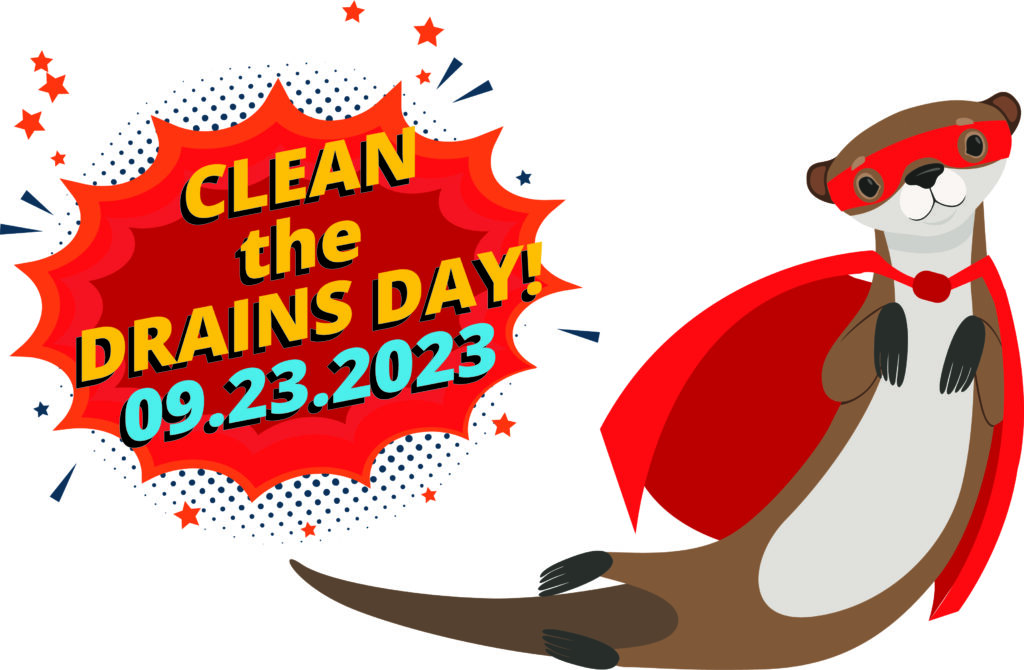 Image of Friendly the Otter and Clean the Drains Day